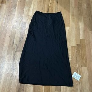 ASOS Black Satin Maxi Skirt Size 6